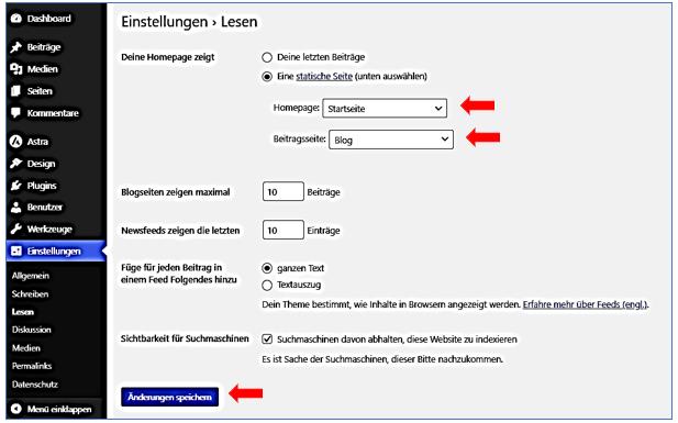 Start und Blogseite 02